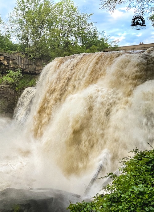 Brandywine Falls waterfall photo in Cuyahoga Valley National Park in Ohio.