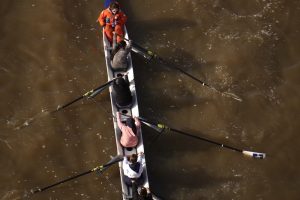 Cuyahoga River rowers in Cleveland Ohio - the Flats