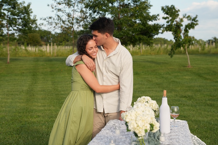 Lorain County and Vermilion Valley Vineyards engagement photographer