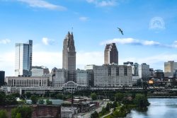 Standing on Hope Memorial Bridge, I captured this downtown moment during a warm summer day.